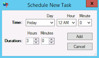 Schedule New Task dialog