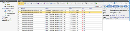 View of your archive Inbox